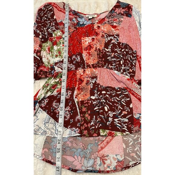 Lot of 2 ANDREE By Unit Brand Colorful Floral Blouses 100% Rayon Women's Size S - Picture 11 of 16